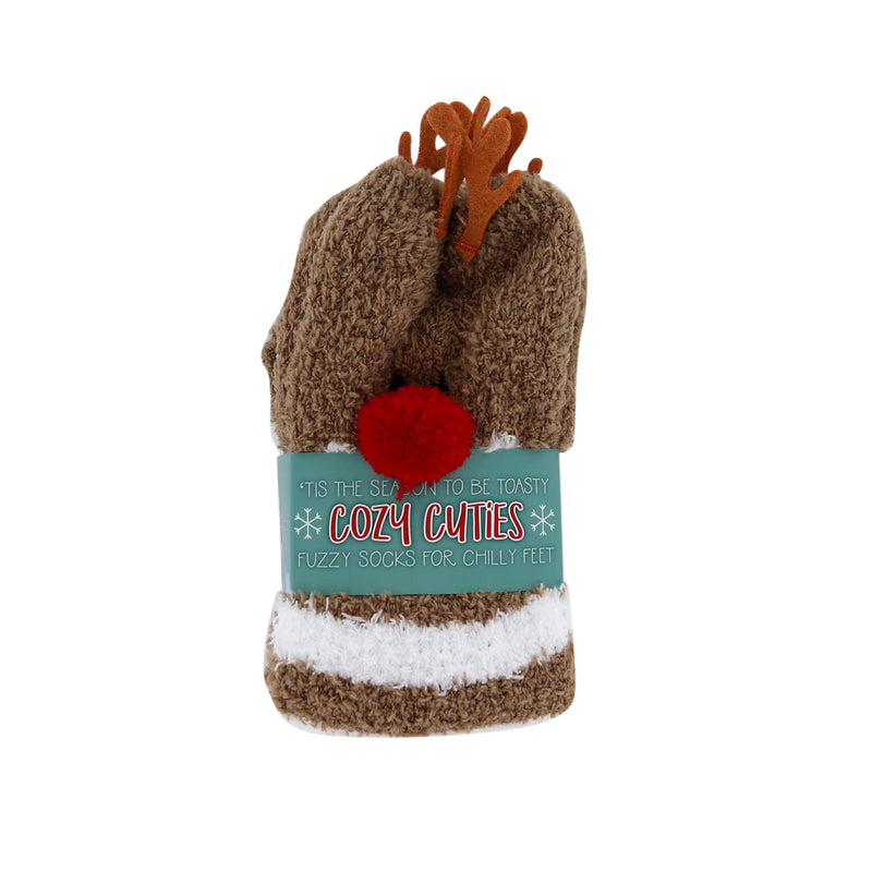 Cozy Cuties Unisex Fuzzy Socks Multicolored, Pack of 24