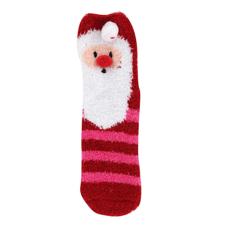 Cozy Cuties Unisex Fuzzy Socks Multicolored, Pack of 24