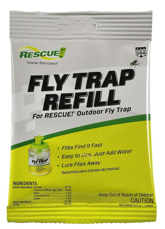 Rescue FTA-DB12 Fly Trap Attractant, Solid, Musty, 0.51 oz Refill Pack, Pack of 12