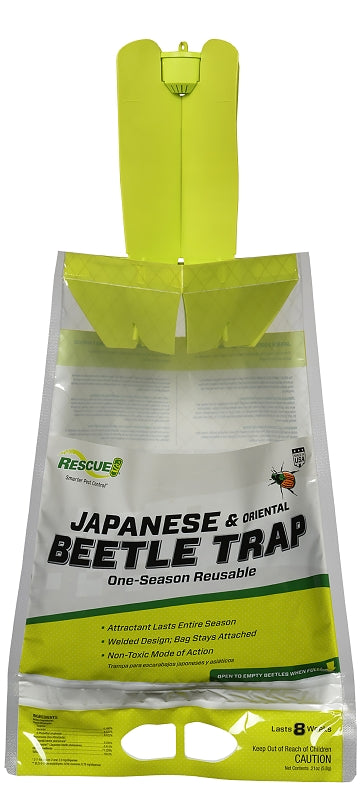Rescue JBTZ-DB12 Beetle Trap, Floral Bag, 10,890 sq-ft Coverag, Pack of 12