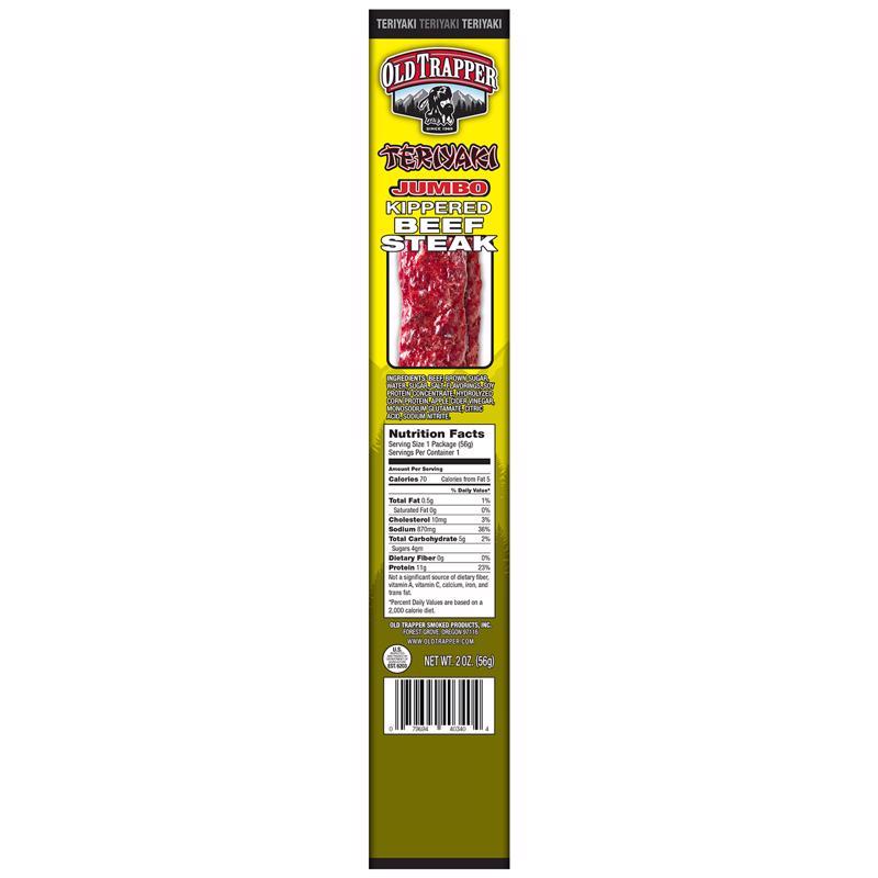 Old Trapper Teriyaki Beef Steak 2 oz Shrink Wrapped