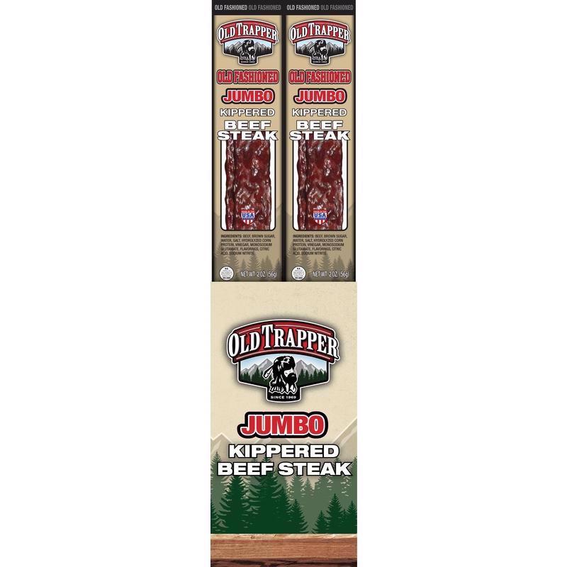 Old Trapper Old Fashioned Beef Steak 2 oz Bagged, Pack of 12