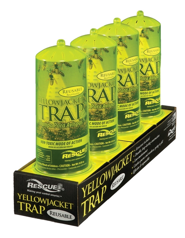 Rescue YJTR-SF4 Reusable Yellow Jacket Trap, Includes: 10-Week Attractant Cartridge, Pack of 4