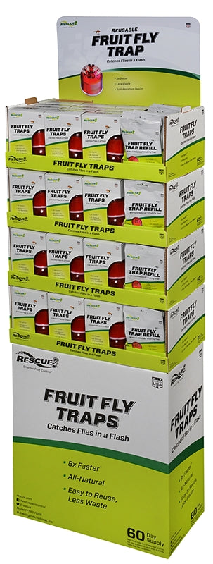 Rescue FFTR2-FD48 Fruit Fly Trap, Includes: 30 Days Attractant