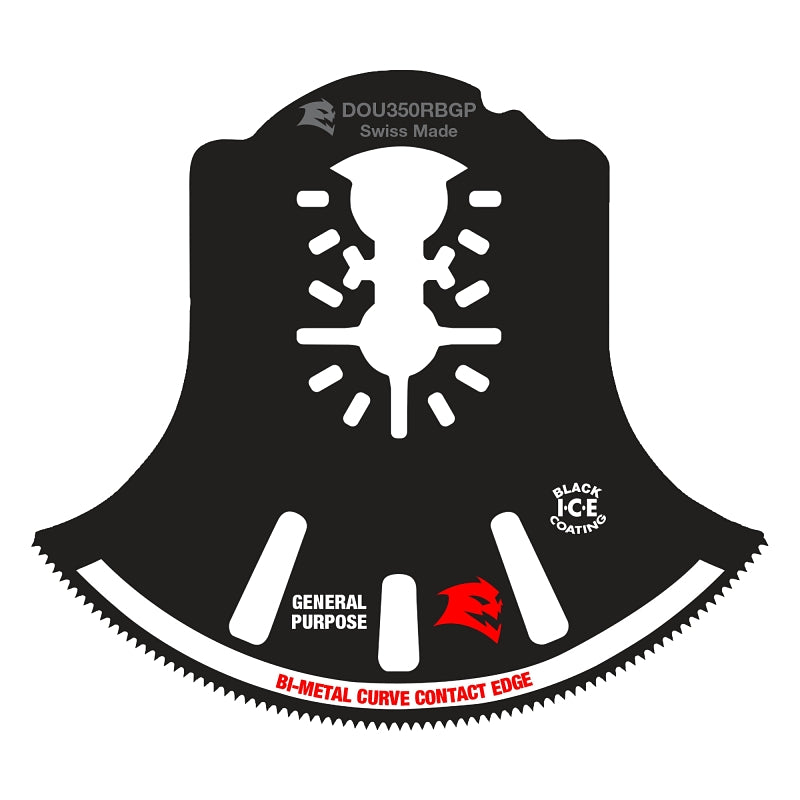 Diablo Demo Demon DOU350RBGP Oscillating Blade, 3-1/2 in, 1 in D Cutting, Bi-Metal