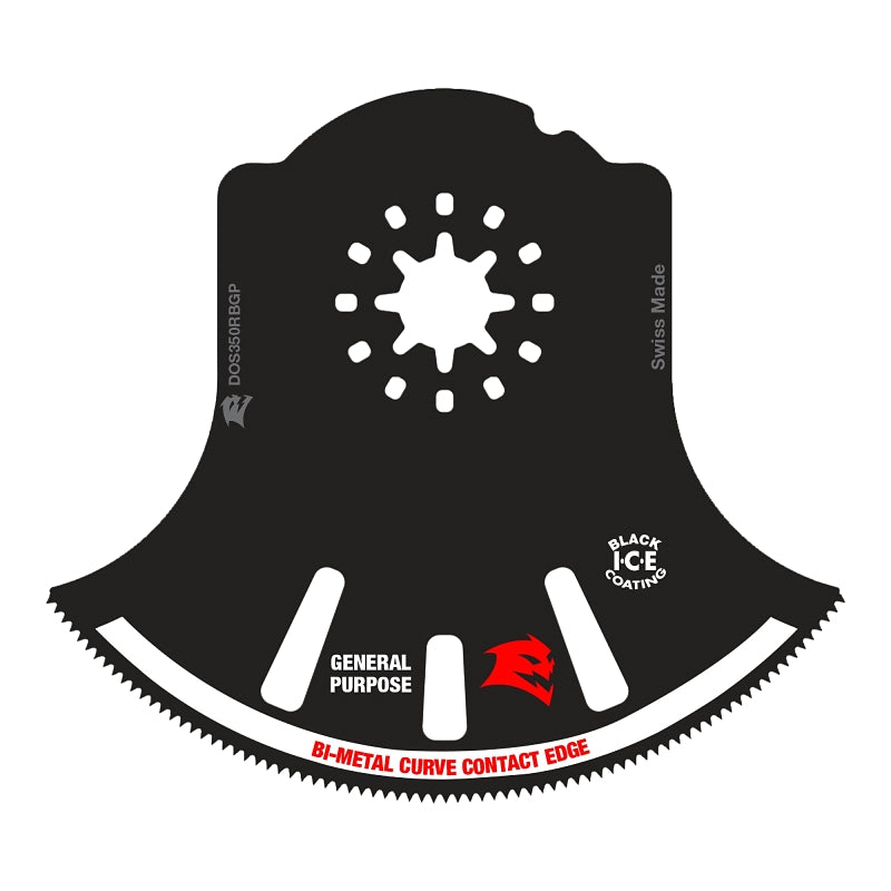Diablo Demo Demon Starlock DOS350RBGP Oscillating Blade, 3-1/2 in, 1-3/8 in D Cutting, Bi-Metal