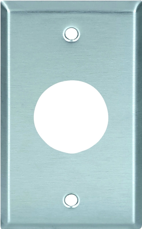Eaton Wiring Devices 93091-BOX Wallplate, 4-1/2 in L, 2-3/4 in W, Standard, 1-Gang, Stainless Steel, Brushed Satin