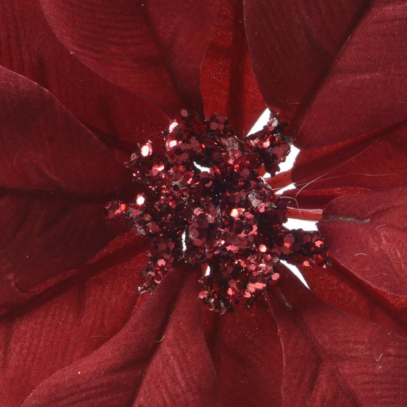 Decoris Red Poinsettia 2.76 in., Pack of 24