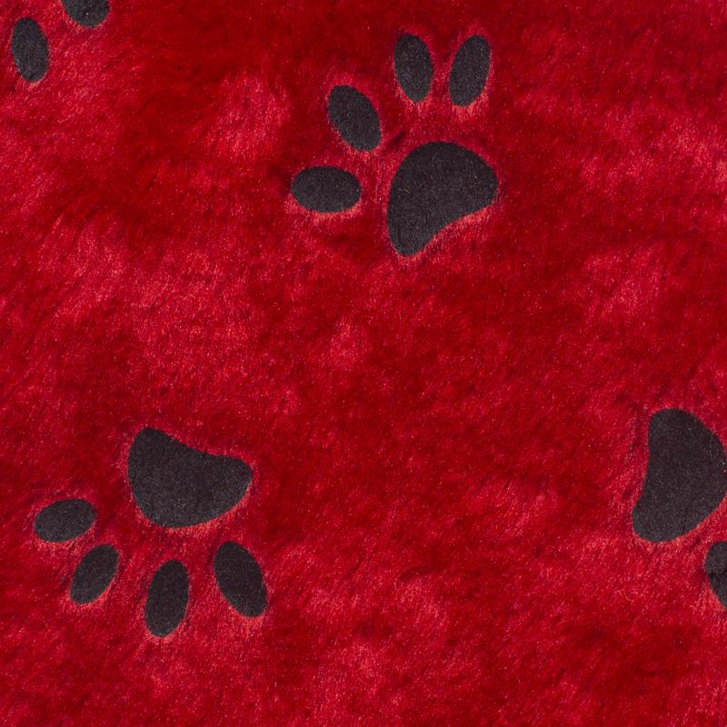 Dyno Red/White/Black Paw Print Christmas Stocking 16 in., Pack of 6