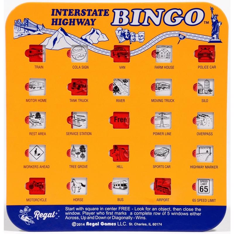 Regal Games Travel Bingo Cards Assorted, Pack of 24