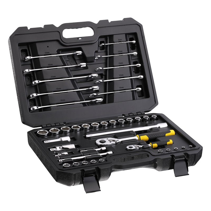 STANLEY STMT82832-LA Socket and Combination Wrench Set, Chrome, Pack of 2
