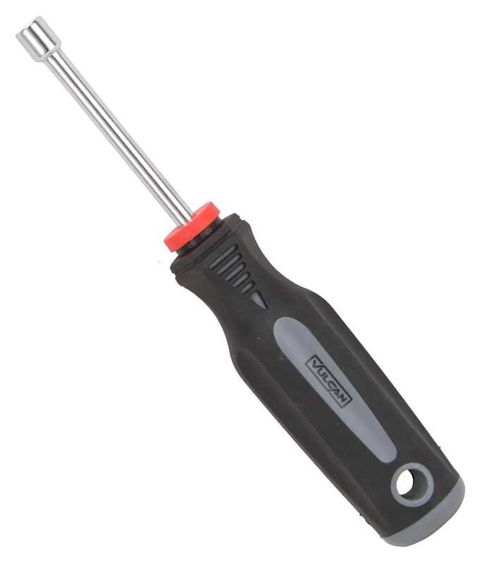 Vulcan MC-SD32 Nut Driver, 1/4 in Drive, 7 in OAL, Cushion Grip Handle, Gray/Black Handle, 3 in L Shank