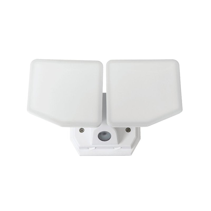 BELL LINK CL-SLD3000AC-2HCC-WHT 2-Head Dusk to Dawn Flood Light, 120 V, 24 W, LED Lamp, Daylight/Warm White, 3000 Lumens