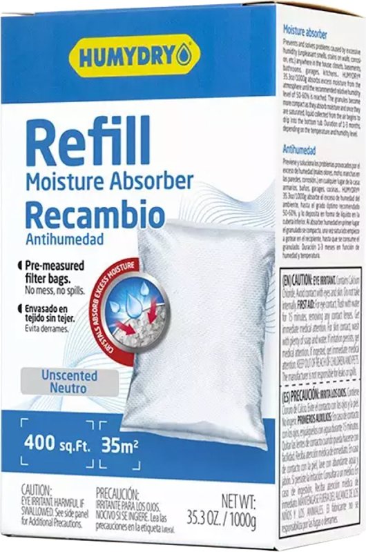 Humydry USA60001C12 Moisture Absorber Refill, 35.3 oz, Granular, Neutral