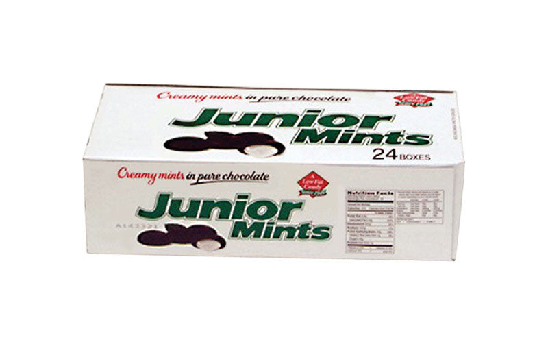 Junior Mints Chocolate, Mint Candy 1.84 oz, Pack of 24