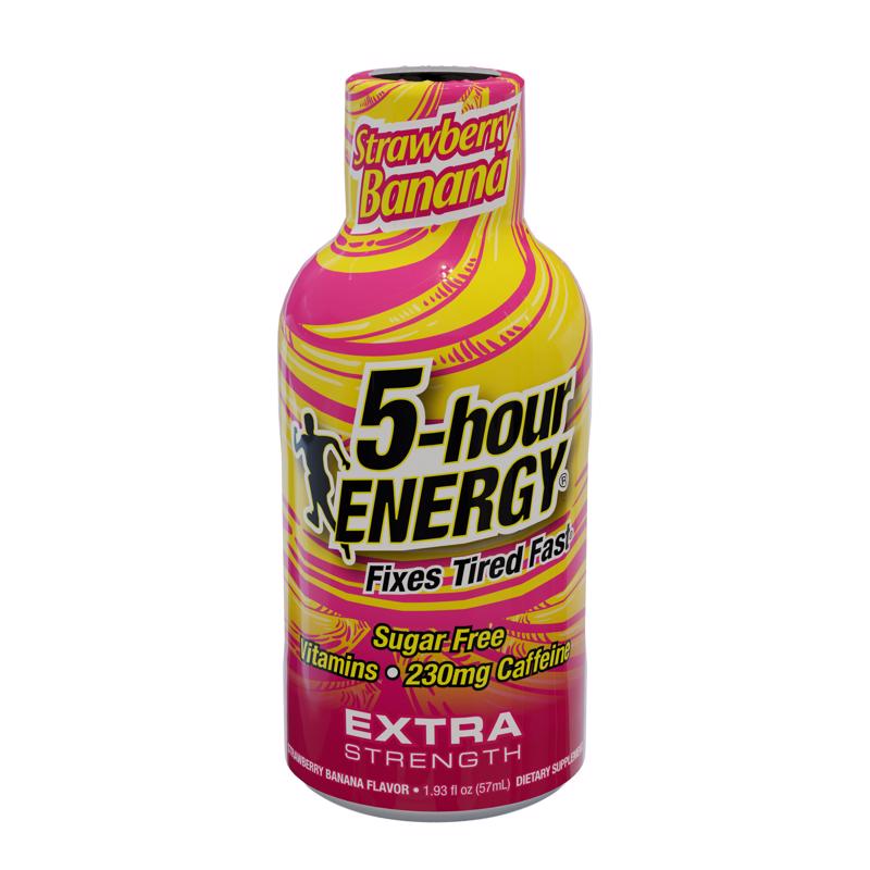 5-hour Energy Extra Strength Sugar Free Strawberry/Banana Energy Shot 1.93 oz, Pack of 12