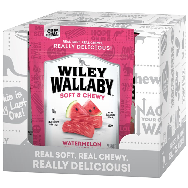 Wiley Wallaby Australian Style Watermelon Licorice 10 oz, Pack of 10
