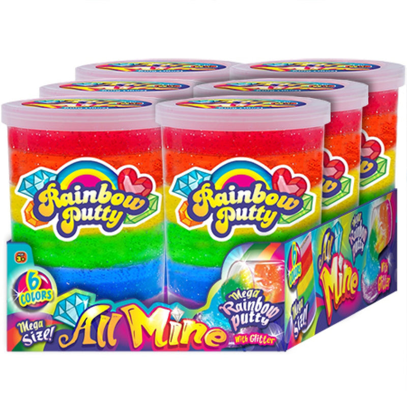 Ja-Ru Rainbow Putty Assorted, Pack of 6