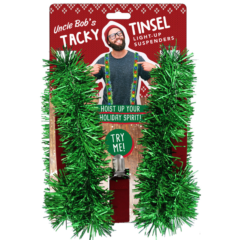 Uncle Bob's 44 in. L X 2 in. W Polyester Light Up Suspenders Assorted 1 pk, Pack of 12