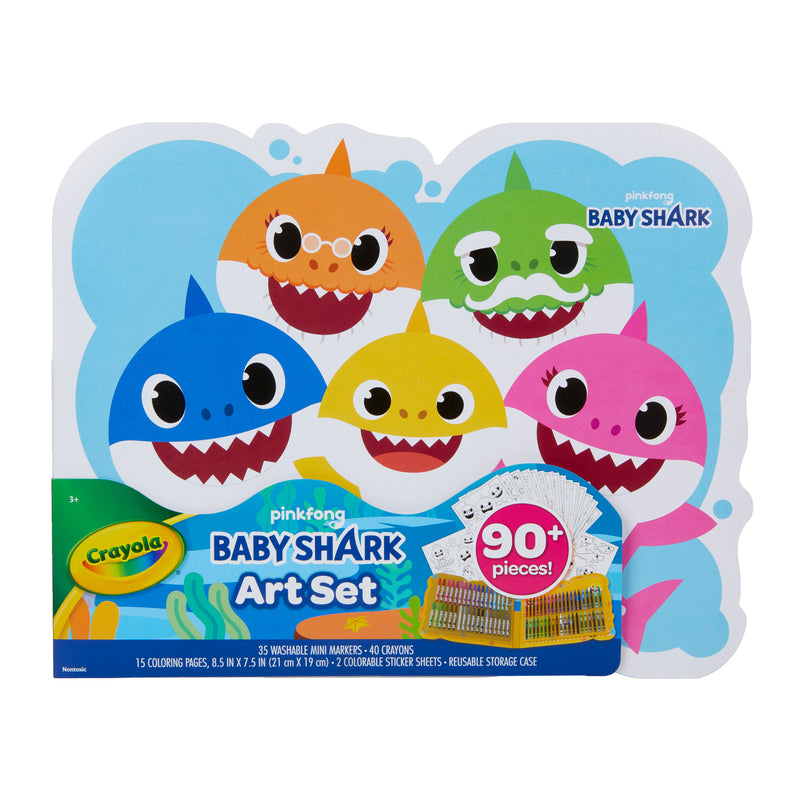 Crayola Baby Shark Art Set 90 pc, Pack of 4