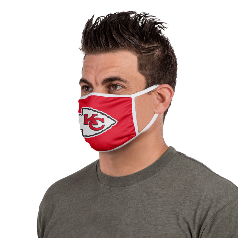 FOCO Household Multi-Purpose Kansas City Chiefs Face Mask Multicolored 1 pk