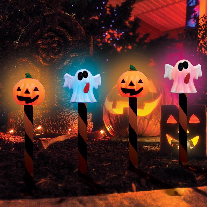 Magic Seasons Color Changing 12 in. Light Stake Pathway Decor, Pack of 12