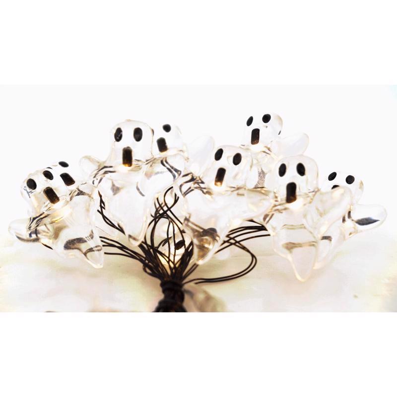 Celebrations Warm White LED Prelit Eyeballs/Bats/Pumpkins/Flying Ghosts Lights, Pack of 24