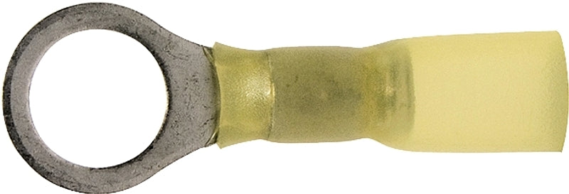 Calterm 65726 Ring Terminal, 12 to 10 AWG Wire, Copper Contact, Yellow, 7/PK