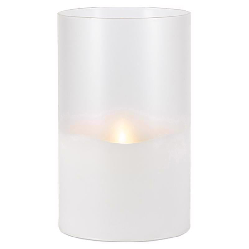 Everlasting Glow White No Scent Scent Flameless Hand Poured Candle, Pack of 6