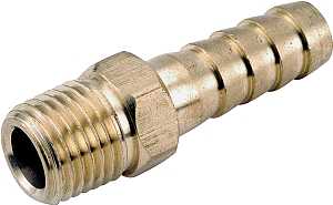 Anderson Metals 129 Series 757001-0804 Hose Adapter, 1/2 in, Barb, 1/4 in, MPT, Brass