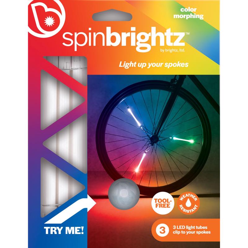 Brightz Spin Brightz Multicolor LED Bike Accessory ABS Plastics 1 pc