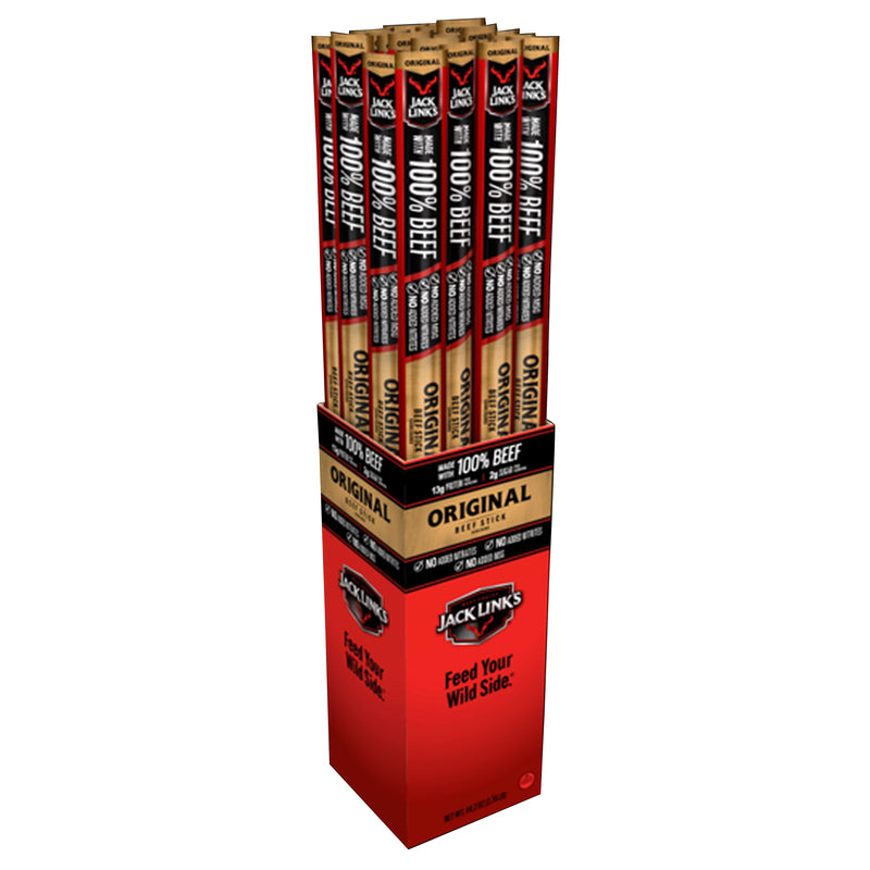 Jack Link's Original Beef Stick 1.84 oz Pegged, Pack of 24