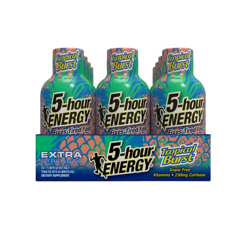 5-hour Energy Tropical Sugar Free Tropical Energy Shot 1.93 oz, Pack of 12