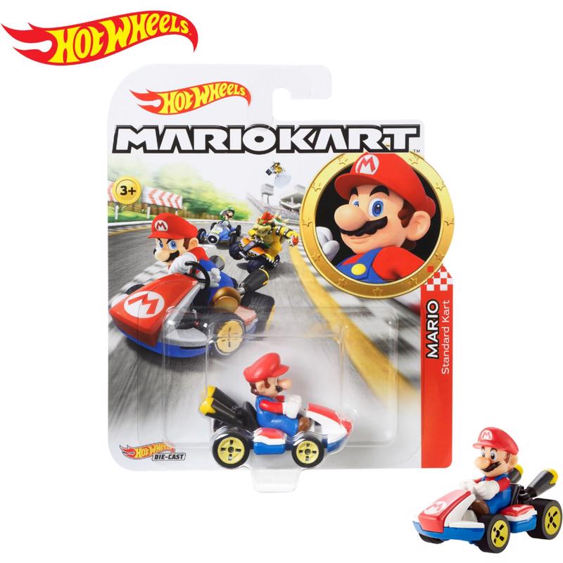 Hot Wheels Mario Kart Replica Vehicles Assorted, Pack of 8