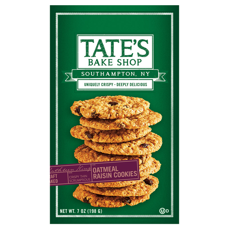 Tate's Bake Shop Oatmeal Raisin Cookies 7 oz Bagged, Pack of 6