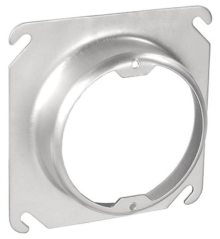 Southwire 52C3-1-UPC Fixture Ring, 3-1/2 in Dia, 4 in L, 4 in W, Square, Steel, Silver, Galvanized