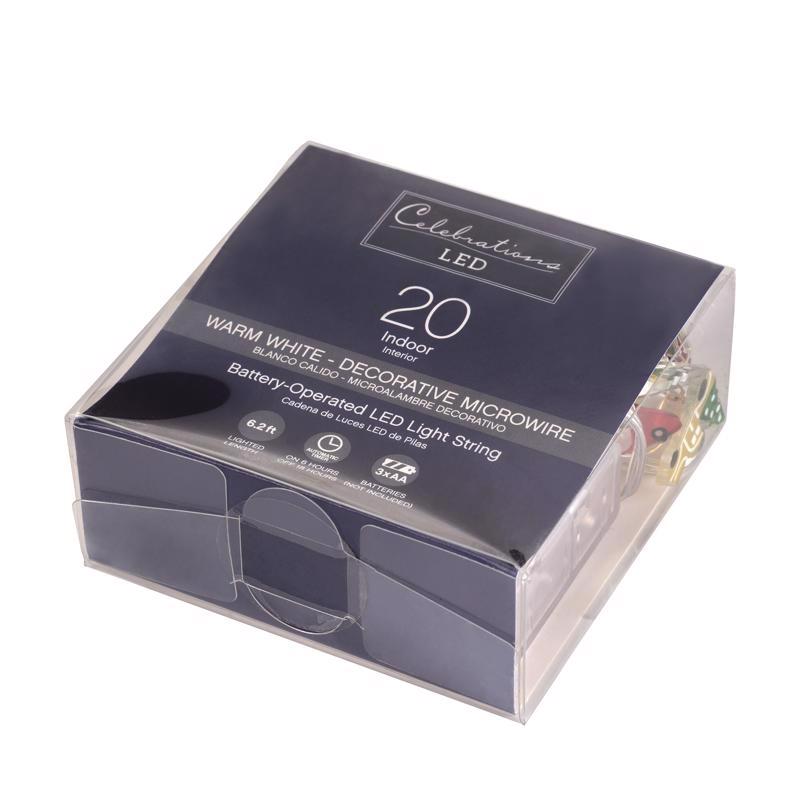 Celebrations LED Micro Dot/Fairy Clear/Warm White 20 ct Novelty Christmas Lights 6.2 ft., Pack of 12