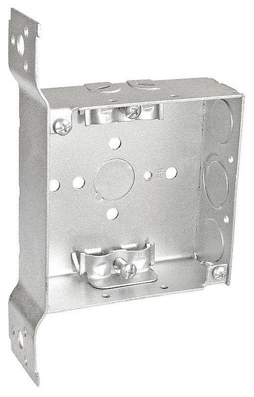 Southwire 52151-FR-UPC Junction Box, 7-Knockout, 1/2, 3/4 in Knockout, Steel, Silver, Galvanized, Side