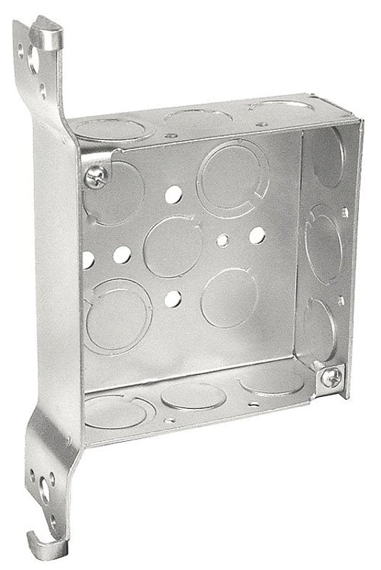 Southwire 52151-SWB-UPC Junction Box, 14-Knockout, 1/2, 3/4 in Knockout, Steel, Silver, Galvanized, Stud