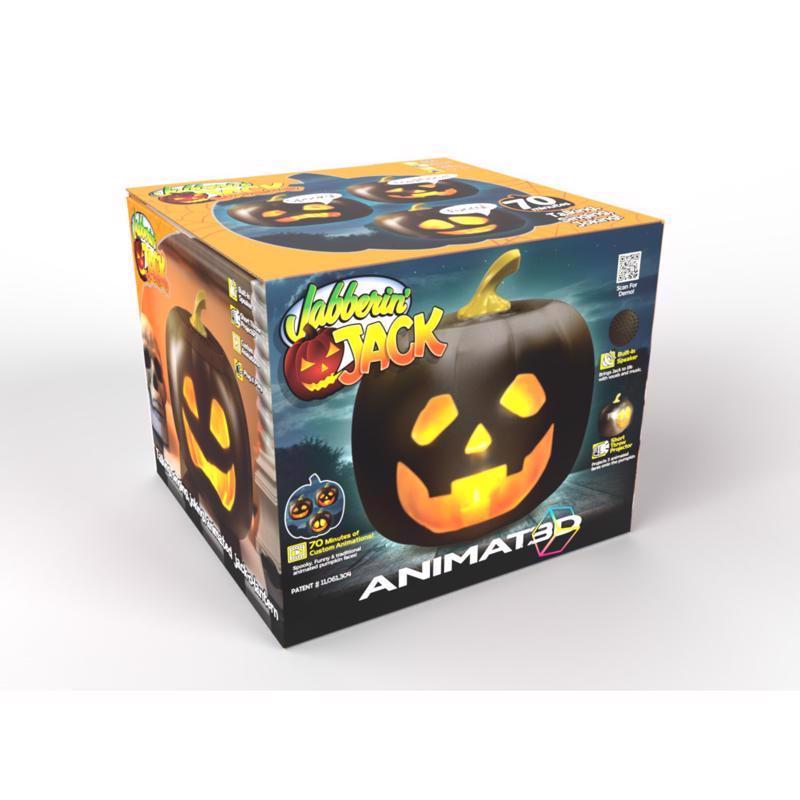 Mindscope Jabberin Jack 11 in. LED Animated Halloween Decor, Pack of 4