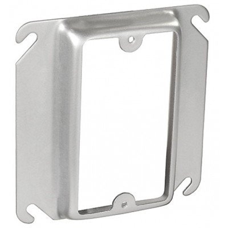 Southwire 52C14-5/8-UPC Electrical Box Cover, 4 in W, Square, 1-Gang, Steel, Silver, Galvanized