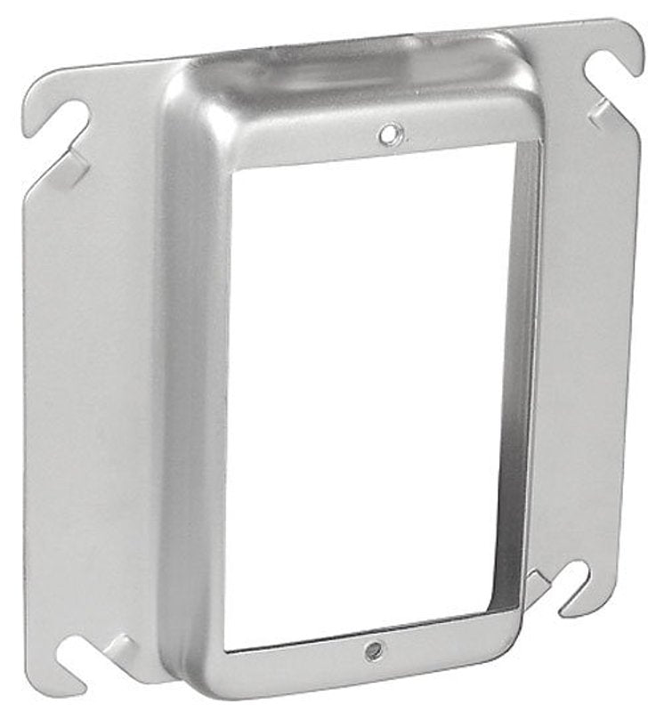 Southwire 52C14-UPC Electrical Box Cover, 4 in W, Square, 1-Gang, Steel, Silver, Galvanized