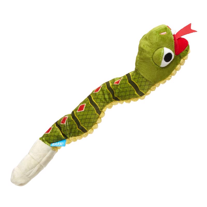Bark Multicolored Plush Snake Dog Toy 1 pk, Pack of 3