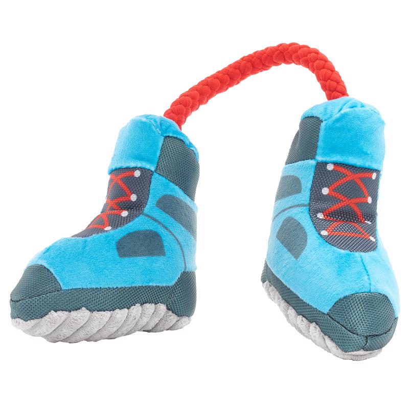 Bark Multicolored Plush Appalachian Tail Boots Dog Toy 1 pk, Pack of 3
