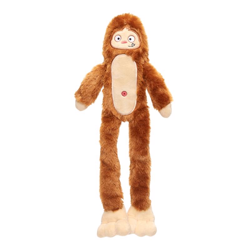 Bark Multicolored Plush Hairy Henderson Dog Toy 1 pk, Pack of 3