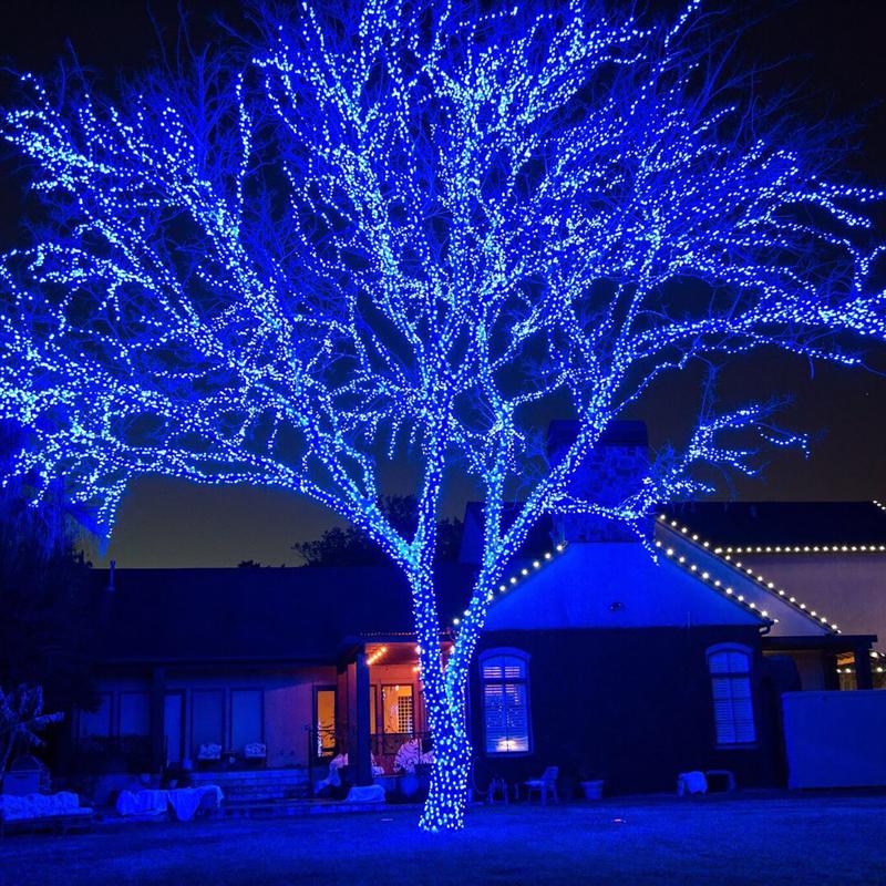 Celebrations Platinum LED T5 Blue 50 ct String Christmas Lights 25 ft.