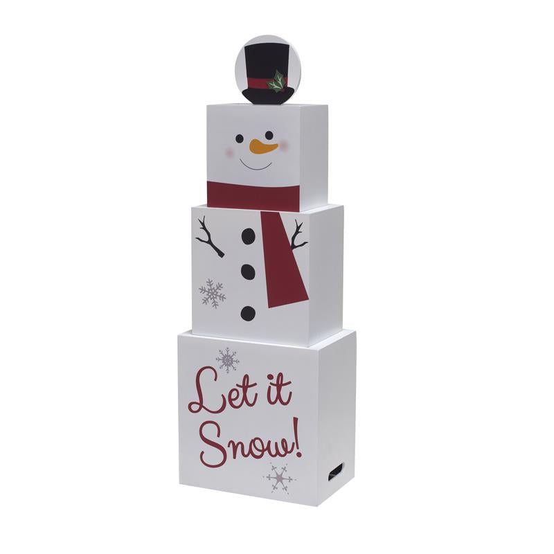 Dyno Holiday Versatile Stacking Boxes 32 in. Porch Sign, Pack of 4