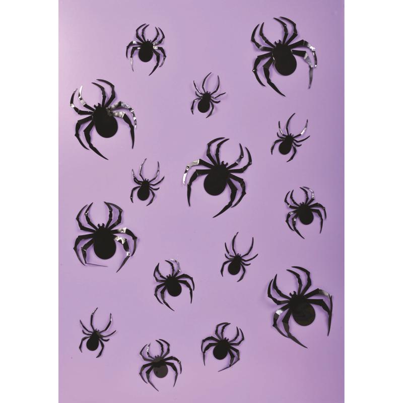 Fun World 3D Bats or Spiders Stickers Halloween Decor, Pack of 12