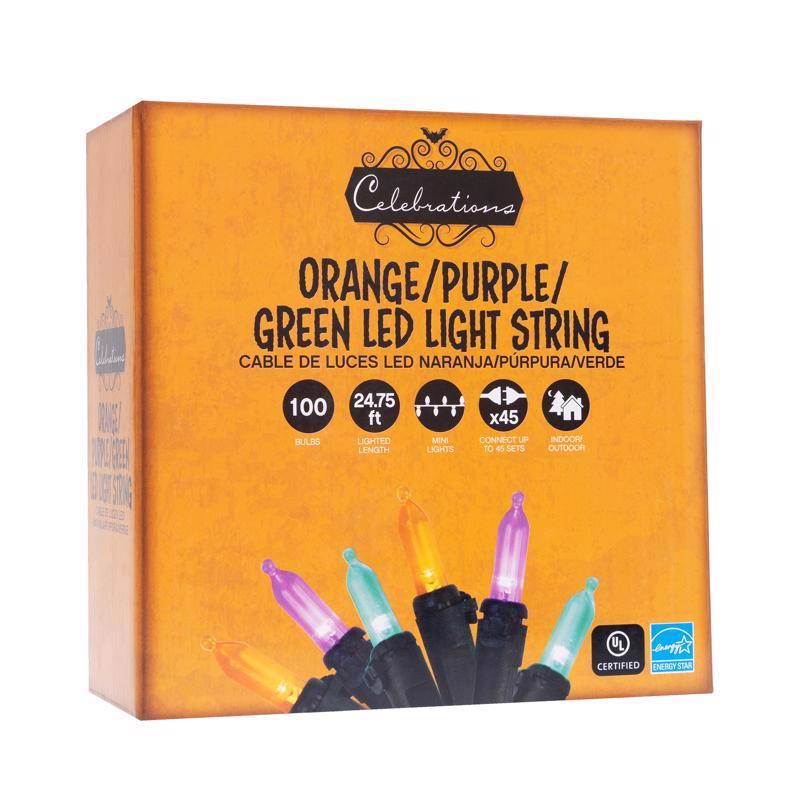 Celebrations Multicolored 100 ct LED Mini Halloween String Lights