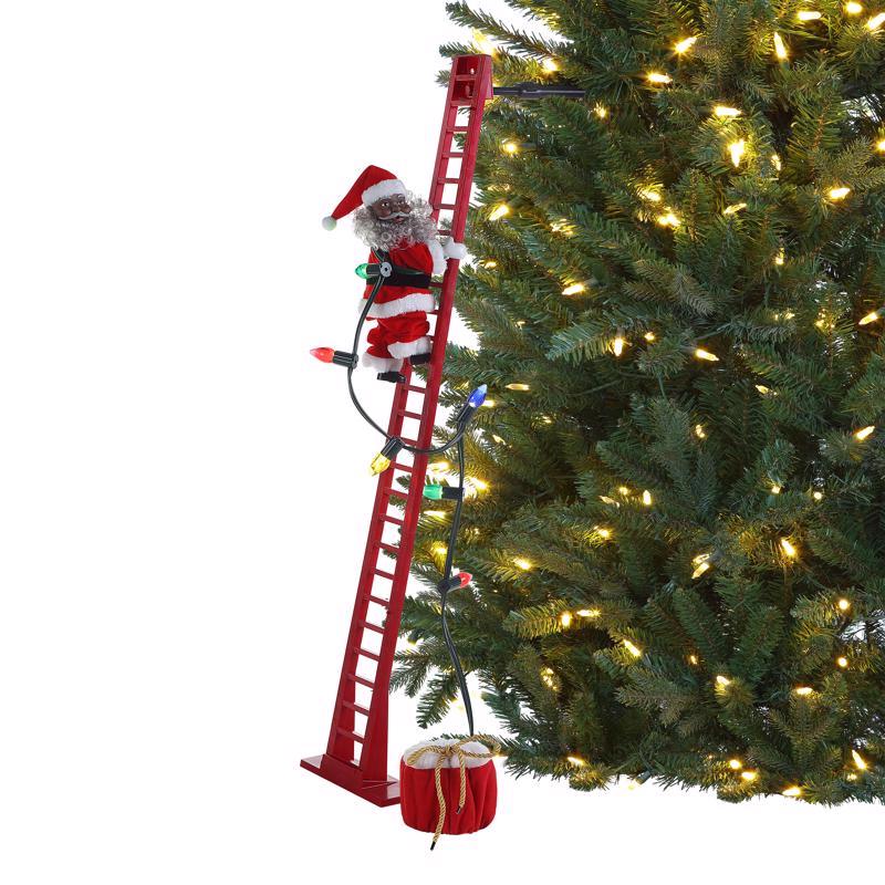 Mr. Christmas LED Super Climbing African American Santa Animated Decor 43 in.